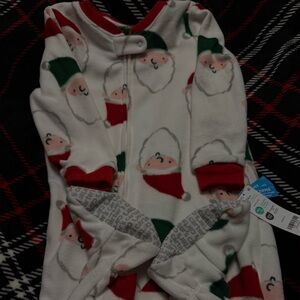 Carter's Red and Green Santa Pajama Set